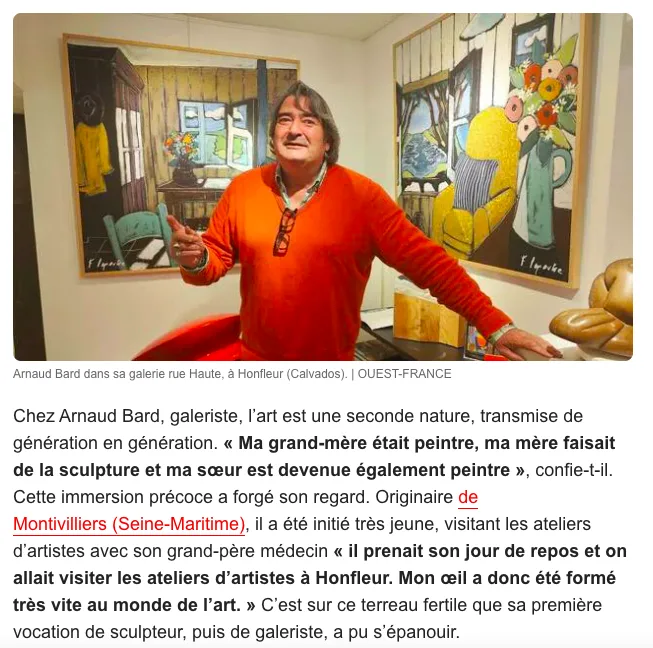 article ouest france arnaud bard